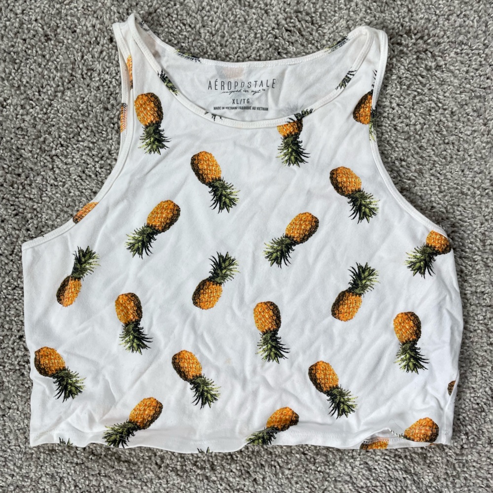 Extra large, AéRopostale, pineapple, crop tank top